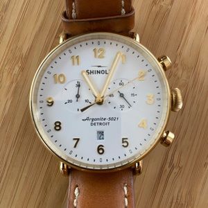 Shinola Canfield chronograph watch 43mm EUC